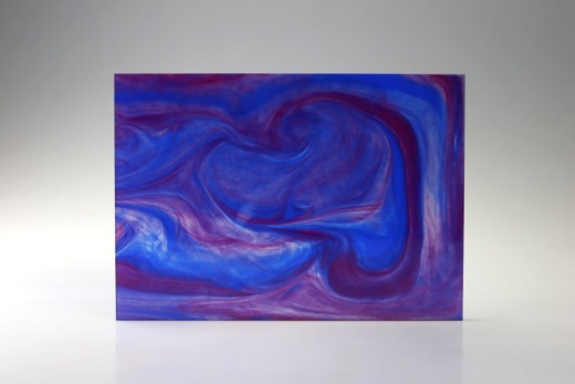 Acrylic swirl panel on a white background for custom materials