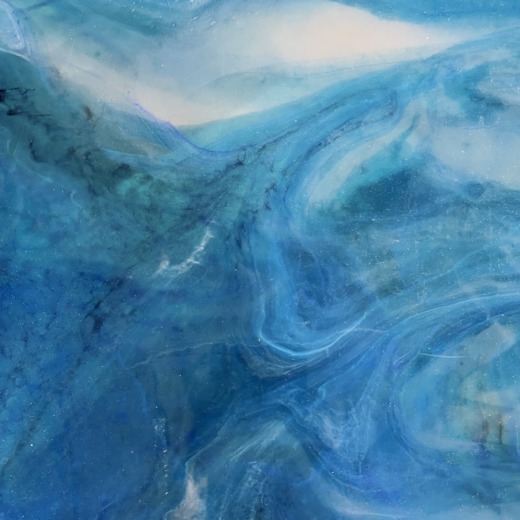 Acrylic swirl panel on a white background for custom materials