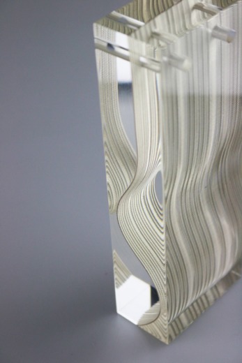 translucent clear acrylic custom materials with material weave embedded