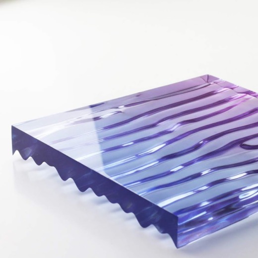 Translucent blue and purple ripple texture custom materials sample