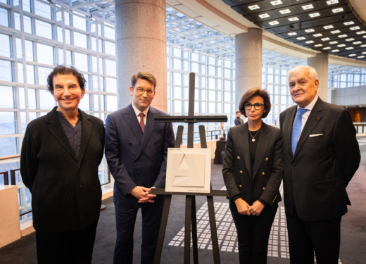 Midton manufactured architectural recognition plaque for French Ministry of Culture