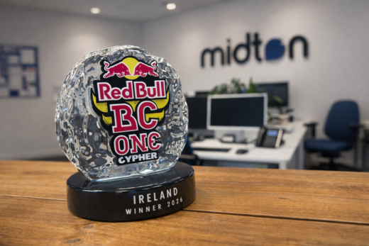 Custom acrylic award red bull bc one cypher trophy