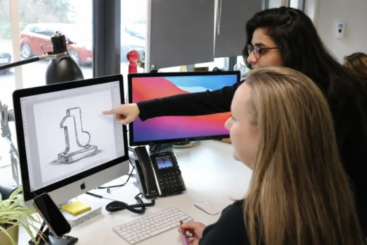 Midton design team developing bespoke custom award concept in studio