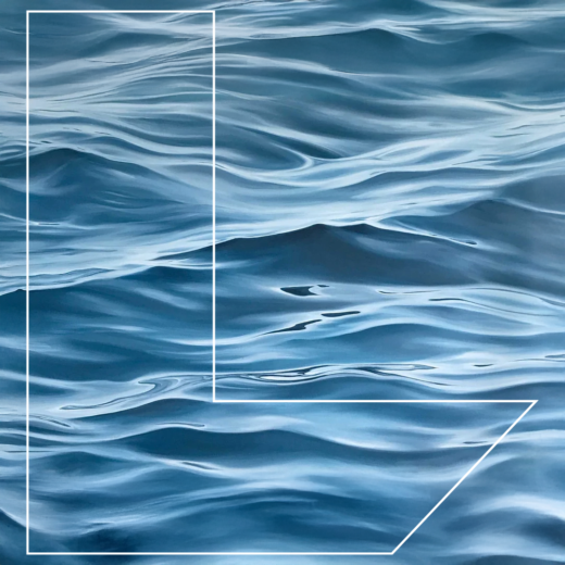 Water ripple texture reference used for bespoke Super Bowl LXI numeral design