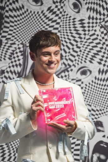 Gay Times Honours 2022 event featuring the bespoke pink acrylic award created by Midton